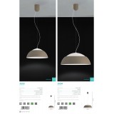 EGLO 39294 | Marghera Eglo visilice svjetiljka jačina svjetlosti se može podešavati 1x LED 1500lm 3000K taupe, bijelo