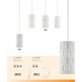 EGLO 98276 | Ronsecco Eglo visilice svjetiljka 3x E27 bijelo