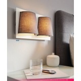 EGLO 97625 | Serravalle Eglo zidna svjetiljka 2x LED 820lm 3000K bijelo, sivo