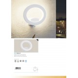 EGLO 96274 | Emollio Eglo zidna svjetiljka okrugli 1x LED 1000lm 3000K IP44 bijelo