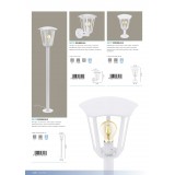 EGLO 98117 | Monreale Eglo podna svjetiljka 33,5cm 1x E27 IP44 bijelo, prozirno