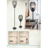 EGLO 49144 | Clevedon Eglo stolna svjetiljka 55cm sa prekidačem na kablu 1x E27 crno