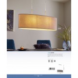 EGLO 31583 | Eglo-Pasteri-A Eglo visilice svjetiljka 2x E27 mat braon, bijelo, poniklano mat
