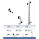 EGLO 99035 | Palbieta Eglo stolna svjetiljka 44,5cm sa prekidačem na kablu 1x GU10 240lm 3000K crno, saten