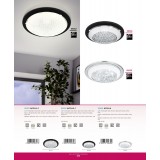 EGLO 99357 | Acolla Eglo zidna, stropne svjetiljke svjetiljka okrugli 1x LED 1500lm 3000K crno, bijelo, učinak kristala