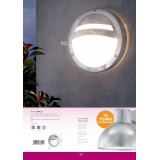 EGLO 88119 | Sevilla Eglo zidna, stropne svjetiljke svjetiljka okrugli 1x E27 IP44 pocinčana, saten