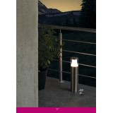 EGLO 94278 | Basalgo-1 Eglo podna svjetiljka 45cm 1x LED 320lm 3000K IP44 plemeniti čelik, čelik sivo, prozirna, bijelo