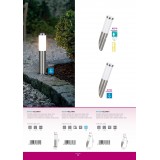 EGLO 83278 | Helsinki Eglo zidna svjetiljka sa senzorom 1x E27 IP44 plemeniti čelik, čelik sivo, bijelo