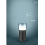 EGLO 39728 | Molineros Eglo stolna svjetiljka 27cm sa prekidačem na kablu 1x GU10 400lm 3000K crno, bijelo, prozirno