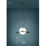 EGLO 39591 | Salvezinas Eglo visilice svjetiljka 1x E27 crno, bijelo, opal