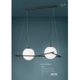 EGLO 39592 | Salvezinas Eglo visilice svjetiljka 2x E27 crno, bijelo, opal