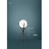 EGLO 39593 | Salvezinas Eglo stolna svjetiljka 48,5cm sa prekidačem na kablu 1x E14 crno, bijelo, opal