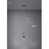 EGLO 39711 | Nucetto Eglo visilice svjetiljka jačina svjetlosti se može podešavati 1x LED 530lm 3000K crno, prozirno