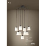 EGLO 39738 | Bernabetta Eglo visilice svjetiljka 9x E27 crno, bijelo