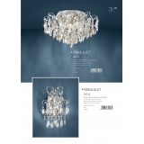 EGLO 39521 | Fenoullet Eglo stropne svjetiljke svjetiljka 6x E14 krom, kristal, prozirno