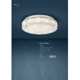 EGLO 39746 | Balparda Eglo stropne svjetiljke svjetiljka jačina svjetlosti se može podešavati 1x LED 3500lm 4000K krom, kristal, prozirno