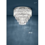 EGLO 39569 | Agrdato-EG Eglo stropne svjetiljke svjetiljka 7x E14 krom, kristal, prozirno