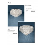 EGLO 39624 | Calmeilles Eglo stropne svjetiljke svjetiljka 10x E14 krom, kristal, prozirno