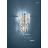 EGLO 39628 | Calmeilles Eglo zidna svjetiljka 3x E14 krom, kristal, prozirno