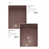 EGLO 39684 | Lemorieta Eglo visilice svjetiljka 1x E27 crno, zlatno