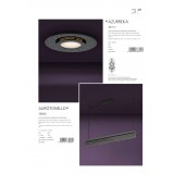 EGLO 39826 | Aurotonello Eglo visilice svjetiljka jačina svjetlosti se može podešavati 1x LED 3400lm + 1x LED 2500lm 3000K crno, kristal, prozirno