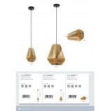 EGLO 43229 | Chiavica Eglo stolna svjetiljka 20,5cm sa prekidačem na kablu 1x E27 mesing