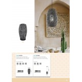 EGLO 43391 | Riyadh Eglo visilice svjetiljka 1x E27 crno, antik crno
