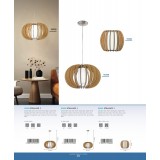EGLO 95598 | Stellato Eglo visilice svjetiljka 1x E27 javor, bijelo, poniklano mat