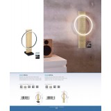 EGLO 99466 | Boyal Eglo zidna svjetiljka 1x LED 1700lm 3000K boja hrasta, crno, bijelo