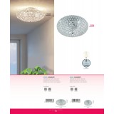 EGLO 95284 | Clemente Eglo stropne svjetiljke svjetiljka 2x E27 krom, prozirno, kristal