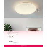 EGLO 98448 | Frania-S Eglo stropne svjetiljke svjetiljka okrugli 1x LED 5700lm 3000K bijelo, učinak kristala