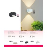 EGLO 900325 | Zubialde Eglo zidna svjetiljka elementi koji se mogu okretati 1x LED 3000K crno, bezbojno