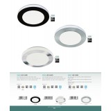 EGLO 94967 | Carpi-LED Eglo zidna, stropne svjetiljke svjetiljka okrugli 1x LED 950lm 3000K IP44 brušeni aluminij, bijelo