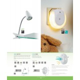 EGLO 97934 | Tineo Eglo orientciona rasvjeta svjetiljka svjetlosni senzor, zvučni senzor utična svjetiljka 2x LED 8lm 3000K bijelo