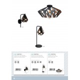 EGLO 43399 | Carlton-1 Eglo stropne svjetiljke svjetiljka 1x E27 crno, crveni bakar