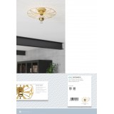 EGLO 43443 | Castanuelo Eglo zidna, stropne svjetiljke svjetiljka 1x E27 zlatno