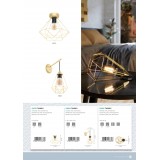 EGLO 43678 | Tarbes Eglo stropne svjetiljke svjetiljka 1x E27 brušeno zlato, crno