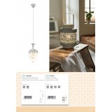EGLO 49221 | Sudbury Eglo visilice svjetiljka 1x E27 antik bijela, prozirna