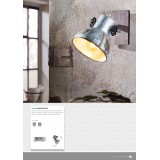 EGLO 49648 | Barnstaple Eglo spot svjetiljka elementi koji se mogu okretati 1x E27 braon antik, crno, antički cink