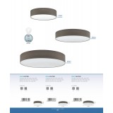 EGLO 97616 | Eglo-Pasteri-T Eglo stropne svjetiljke svjetiljka okrugli 5x E27 mat taupe, bijelo