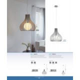 EGLO 96211 | Tindori Eglo visilice svjetiljka 1x E27 poniklano mat, bijelo
