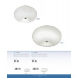 EGLO 86811 | Optica Eglo stropne svjetiljke svjetiljka okrugli 2x E27 poniklano mat, opal mat