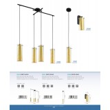 EGLO 97839 | Pinto-Gold Eglo zidna svjetiljka s prekidačem 1x E27 crno, prozirna, zlatno