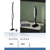 EGLO 99318 | Lasana-1 Eglo stolna svjetiljka 46cm sa prekidačem na kablu 1x LED 1100lm 3000K crno, bijelo