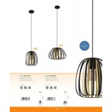 EGLO 99666 | Encinitos Eglo visilice svjetiljka 1x E27 crno, zlatno