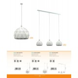 EGLO 97855 | Roccaforte Eglo visilice svjetiljka 1x E27 bijelo