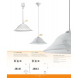 EGLO 90978 | Albany Eglo visilice svjetiljka s podešavanjem visine 1x E27 bijelo, alabaster
