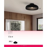 EGLO 43637 | Mogano Eglo stropne svjetiljke svjetiljka 1x E27 crno
