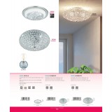 EGLO 95285 | Clemente Eglo stropne svjetiljke svjetiljka 3x E27 krom, prozirno, kristal