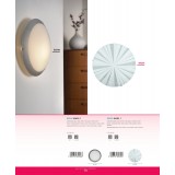 EGLO 89248 | Mars Eglo zidna, stropne svjetiljke svjetiljka okrugli 1x E27 srebrno, bijelo